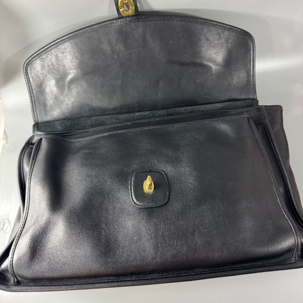 Vintage Coach # 5255 Black Leather Regency Brief - Picture 9 of 15